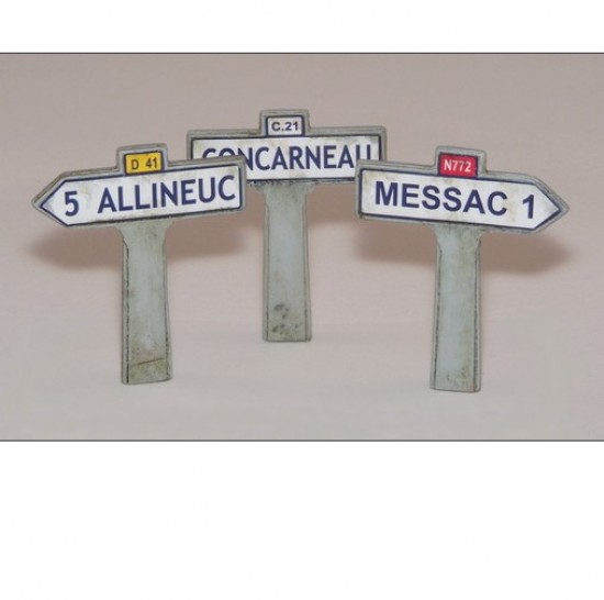 1/35 Finger Posts - France II (3 resin parts and paper colour print)