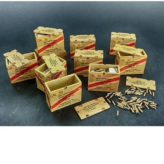 1/32 US Ammunition Boxes w/Cartons for 12.7mm Cartridges