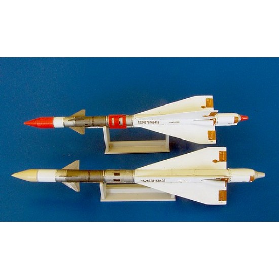 1/48 Russian Missile R-40R AA-6 Acrid for Mig-25 (2 Sets: Resin parts+PE+Decals)