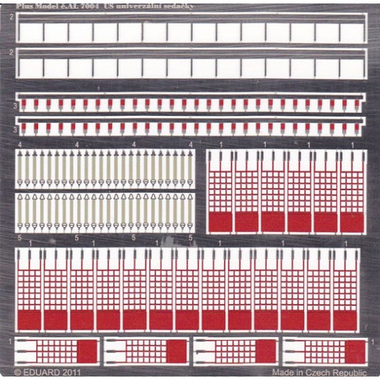 1/72 US Universal Detailed Seats set (23pcs)(Coloured Photoetch)