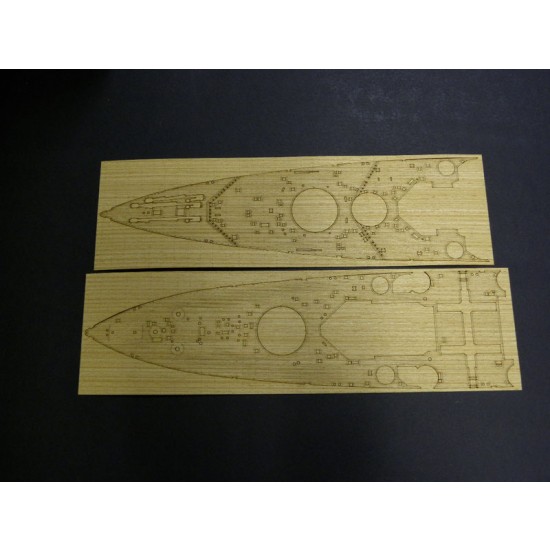 1/350 HMS Prince of Wales Wooden Deck Set & Dry Transfer for Tamiya kit