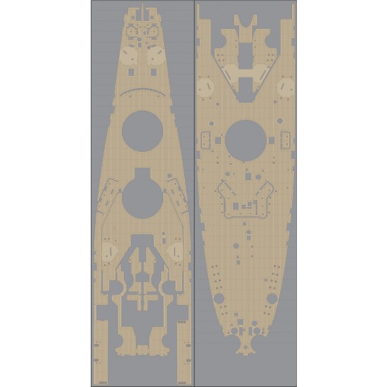 1/350 WWII USS BB-63 Missouri Wooden Deck Set (Natural tone) for Tamiya [Type2] #78029