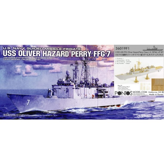 Academy 1/350 USS FFG-7 Oliver Hazard Perry Frigate Complete kit + Pontos Detail set