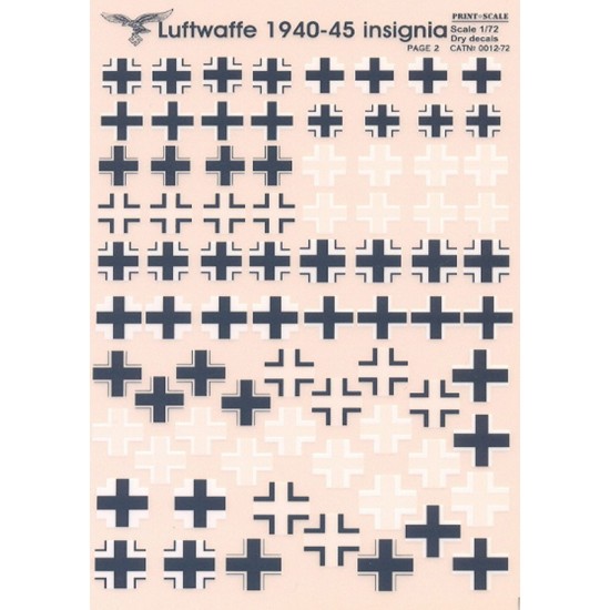 1/72 Luftwaffe 1939-1945 Crosses (Dry Transfer)