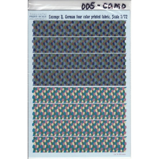 1/72 Lozenge B. (German four colour printed fabric) Decals