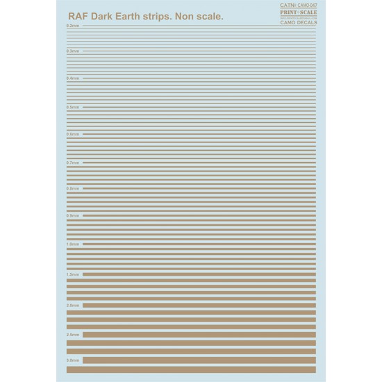 Non-Scale RAF Dark Earth Strips Decal