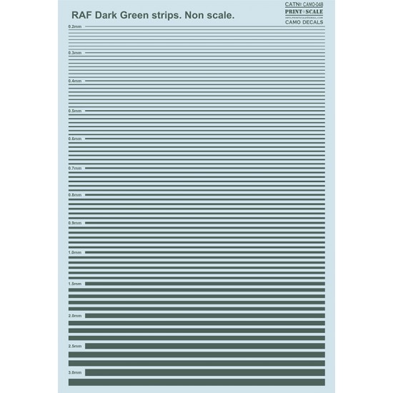 Non-Scale RAF Dark Green Strips Decal
