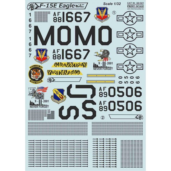 Decals for 1/32 McDonnell Douglas F-15 Eagle