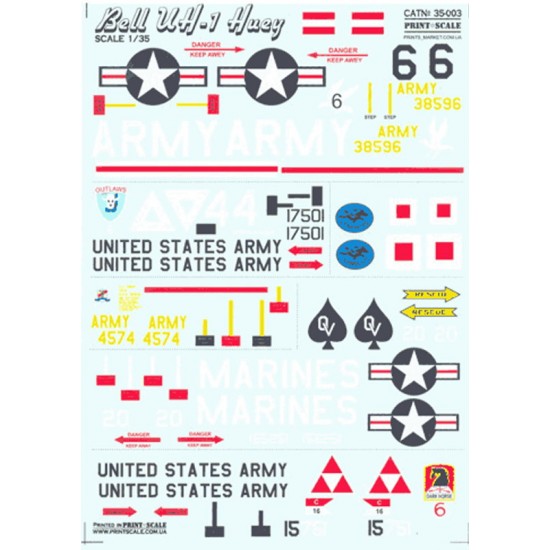 1/35 Bell UH-1 Huey Decals