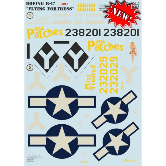 1/48 Boeing B-17 Flying Fortress Decals Part 1