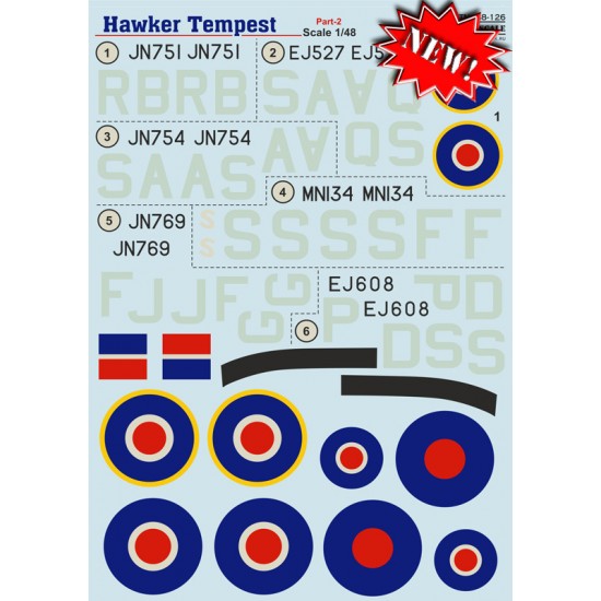 1/48 Hawker Tempest Decals (Part 2)