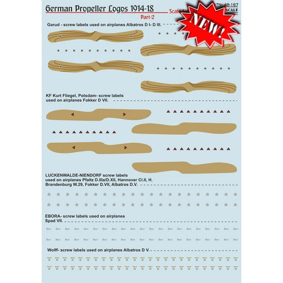 Decals for 1/48 WWI German Propellers Logos Part 2