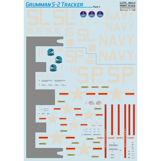 Decals for 1/48 Grumman S-2 Tracker Part 1 