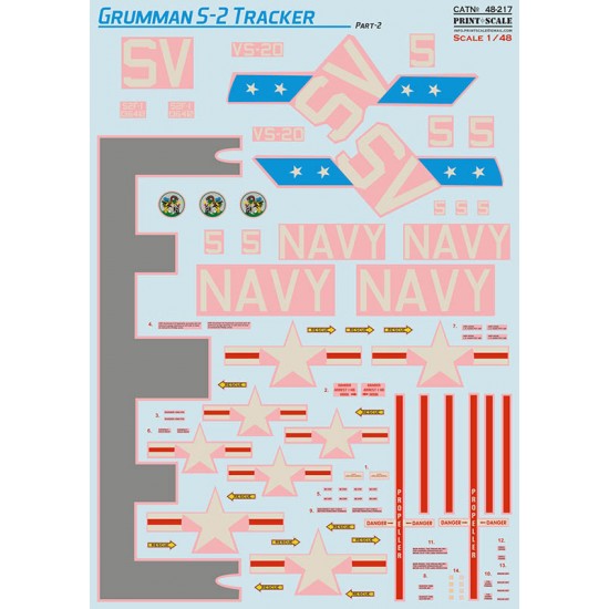 Decals for 1/48 Grumman S-2 Tracker Part 2 