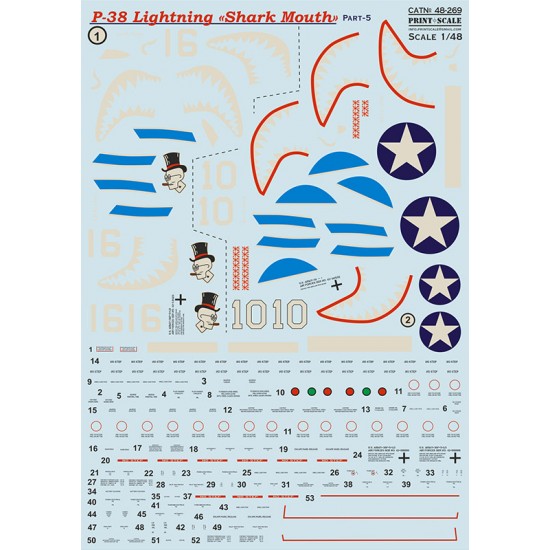 Decal for 1/48 P-38 Lightning Part 5