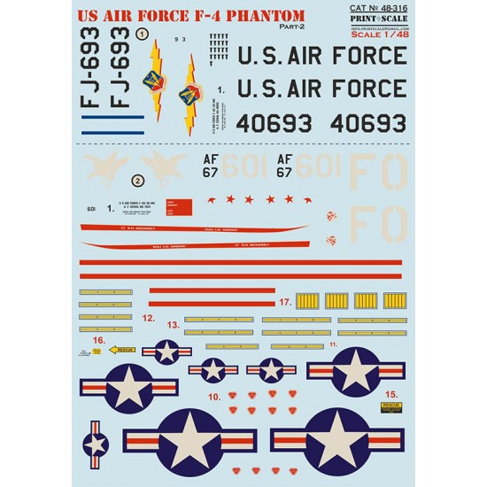 1/48 US Air Forces F-4 Phantom. Decal Part 2
