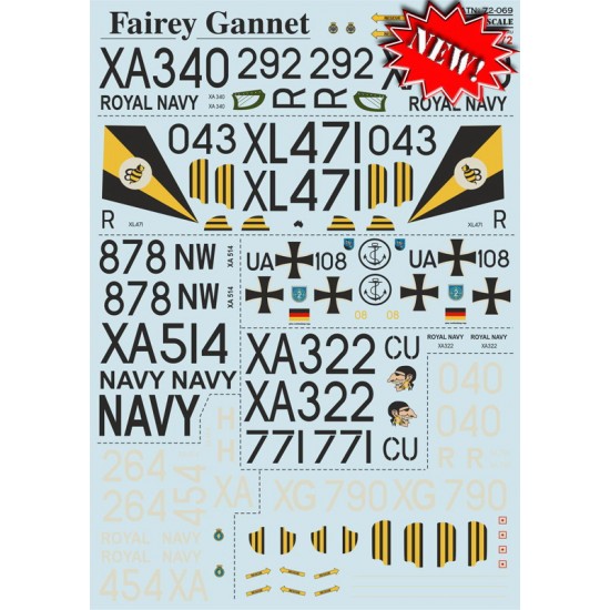 1/72 Fairey Gannet Decals