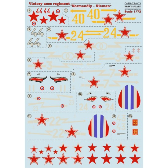 1/72 Victory Aces Regiment "Normandie-Niemen" Decals