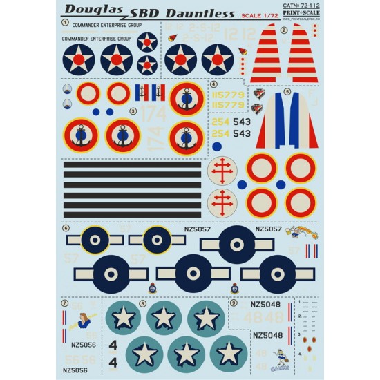 1/72 Douglas SBD Dauntless Decals