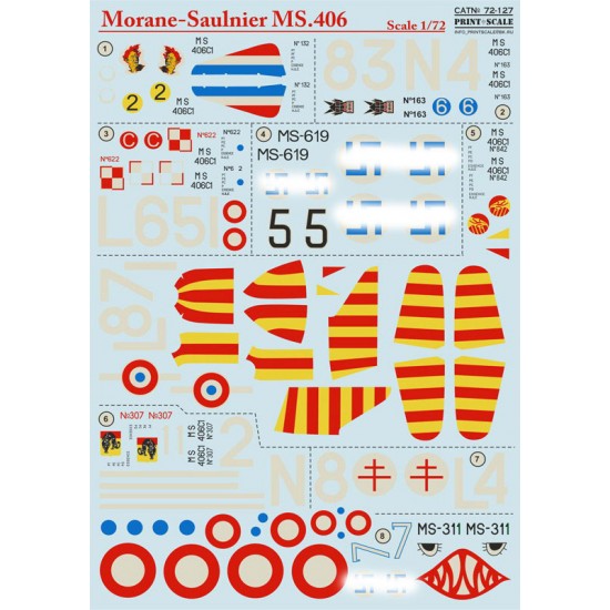 1/72 Morane-Saulnier MS.406 Decals