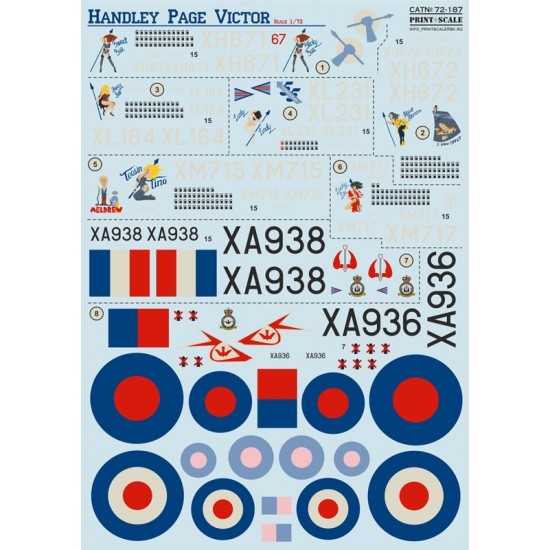 1/72 Wet Decals - Handley Page Victor