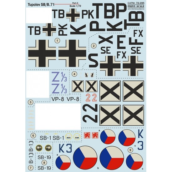 1/72 Tupolev SB/B.71  Decals Part.3