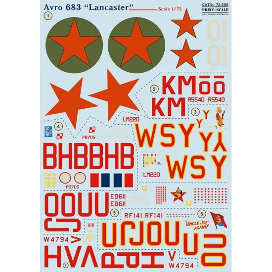 1/72 Avro 683 Lancaster Decals 