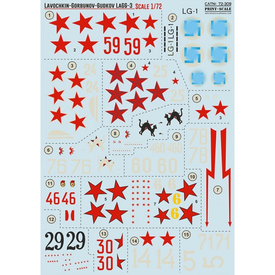 1/72 Lavochkin-Gorbunov-Gudkov LaGG-3 Decals