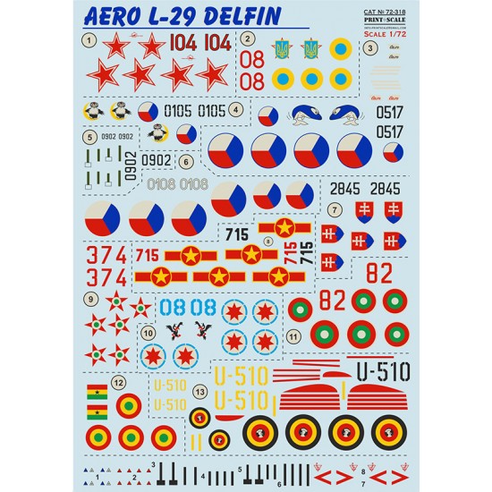 1/72 Aero L-29 Delfin Decals