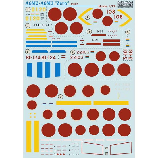 Decals for 1/72 A6M2-A6M3 "Zero" Part.2