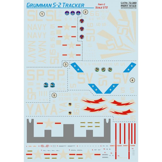Decals for 1/72 Grumman S-2 Tracker. Part 2