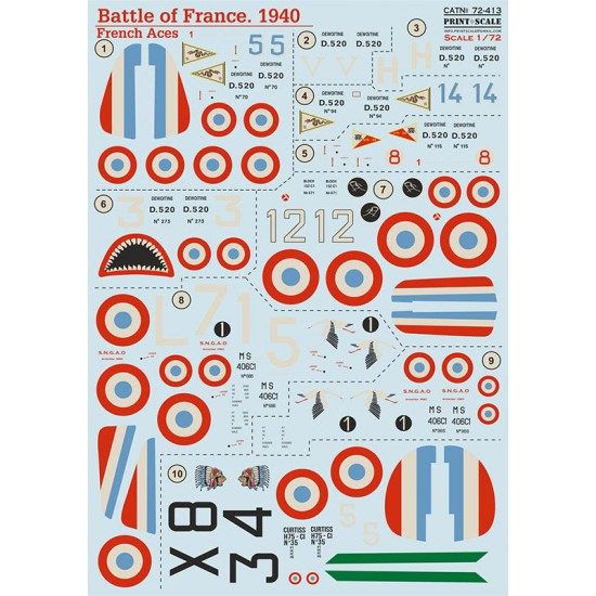 Decals for 1/72 Battle of France 1940