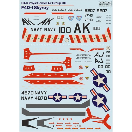 Decals for 1/72 Douglas F4D-1 Skyray