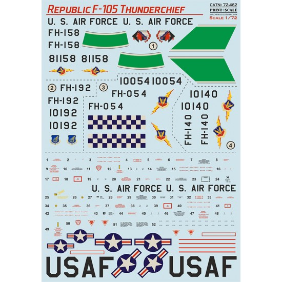 Decals for 1/72 Republic F-105 Thunderchief Part 3