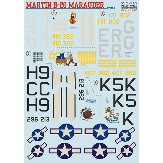 Decals for 1/72 Martin B-26 Marauder Part 2