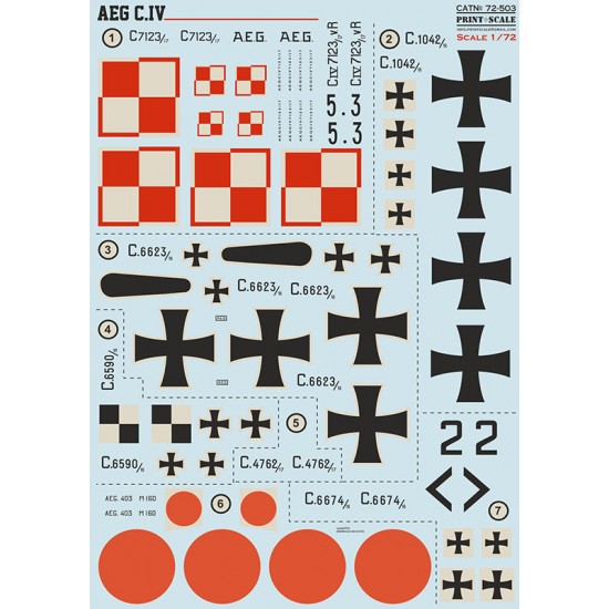 Decal for 1/72 AEG C.IV Biplane