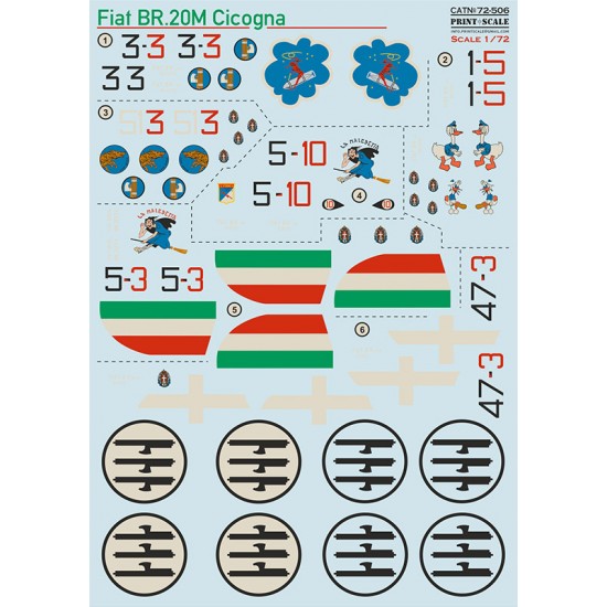 Decal for 1/72 BR-20M Cicogna