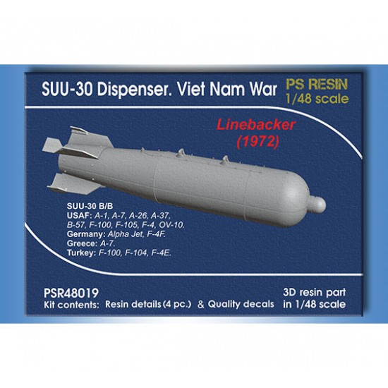 1/48 Viet Nam War SUU-30 Dispenser for SUU-30B/B 'LINEBACKER" 1972 (4pcs)