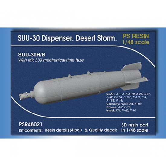 1/48 SUU-30 Dispenser, "Desert Storm" 1991 for SUU-30H/B (4pcs)