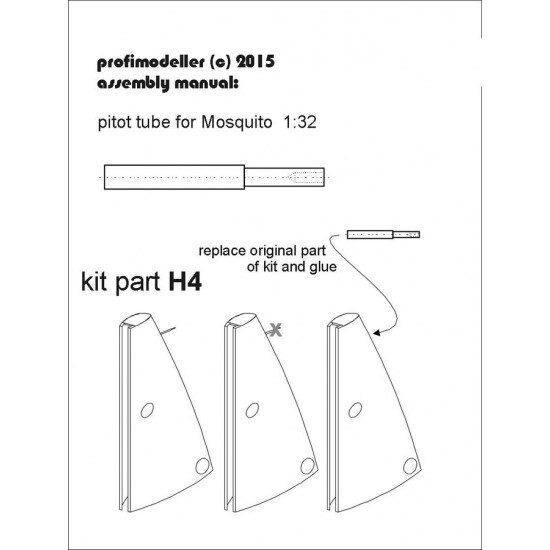 1/32 Mosquito Pitot Tube for HK Models
