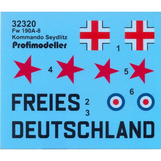 Decal for 1/32 Focke-Wulf Fw-190A-8 Kommando Seydlitz
