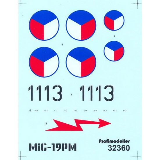 Decal for 1/32 CSAF Mikoyan-Gurevich MiG-19PM Vol.II