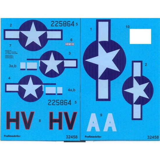 Decals for 1/32 Republic P-47D-22-RE Thunderbolt 19 Kills Early May 1944