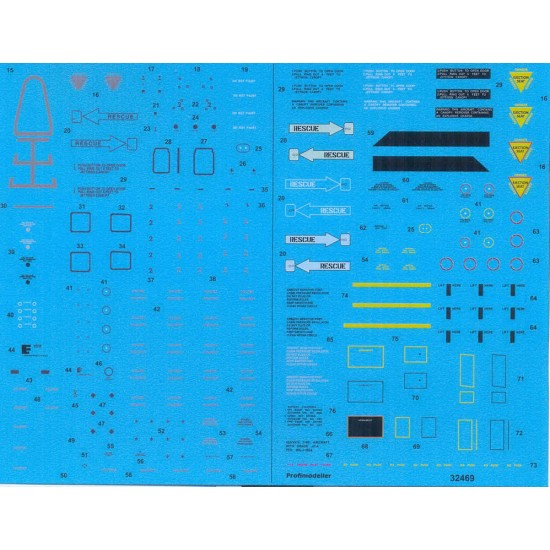 Decals for 1/32 F-16 Fighting Falcon Universal Stencils