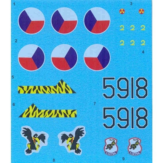 Decal for 1/32 Mikoyan MiG-29A CSSR, CZ, Nr.5918