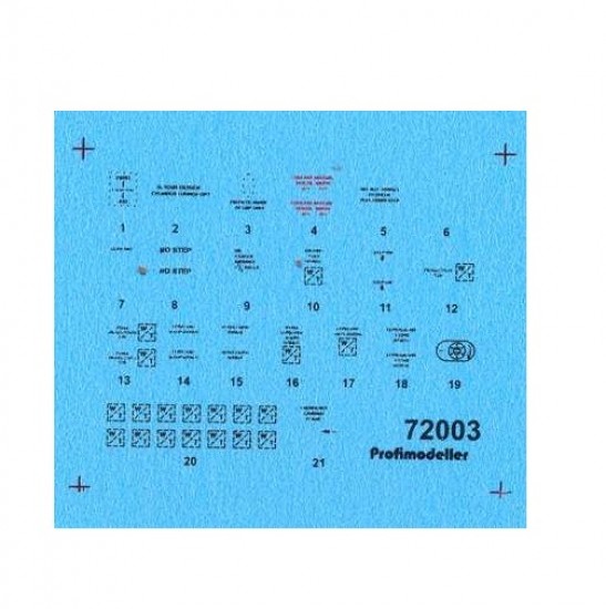Decal for 1/72 Hawker Hurricaine Stencils