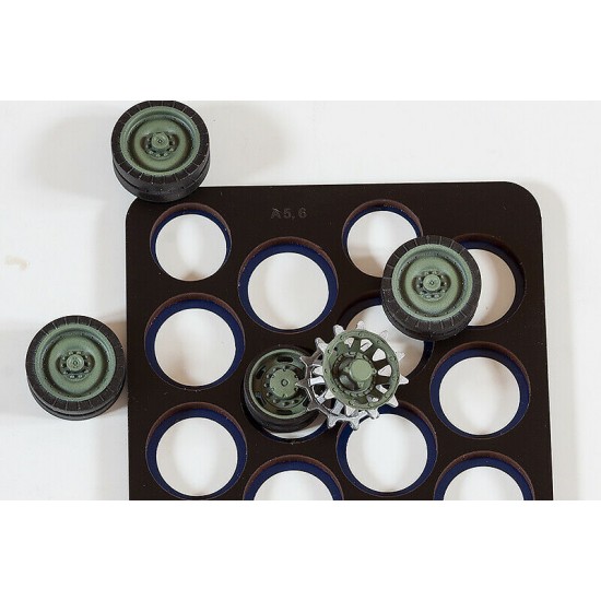 1/35 Polish PL-01 Prototype Wheel Masking for Takom kit #2127