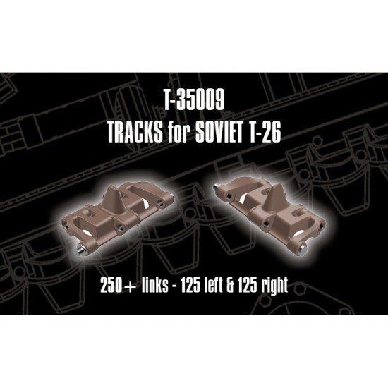 1/35 Soviet T-26 3D-Printed Resin Tracks
