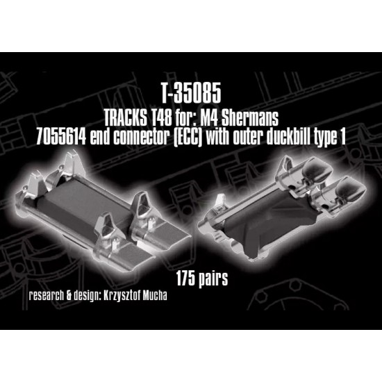 1/35 T48 Tracks for M4 Sherman with 7055614 ECC, Duckbill Type 1 ...