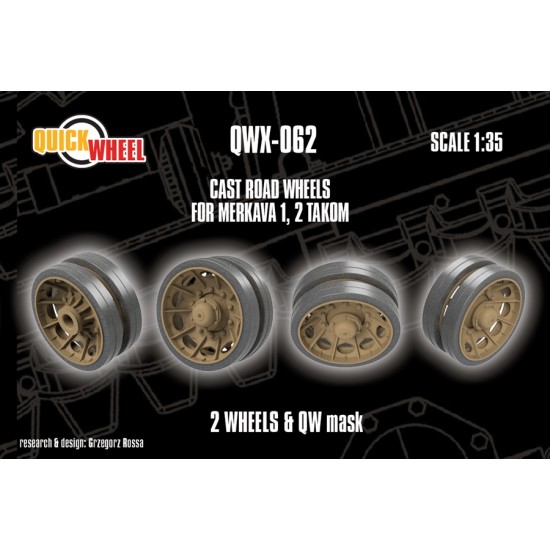 1/35 IDF Merkava I and Merkava II Cast Road Wheels x2 for Takom kits